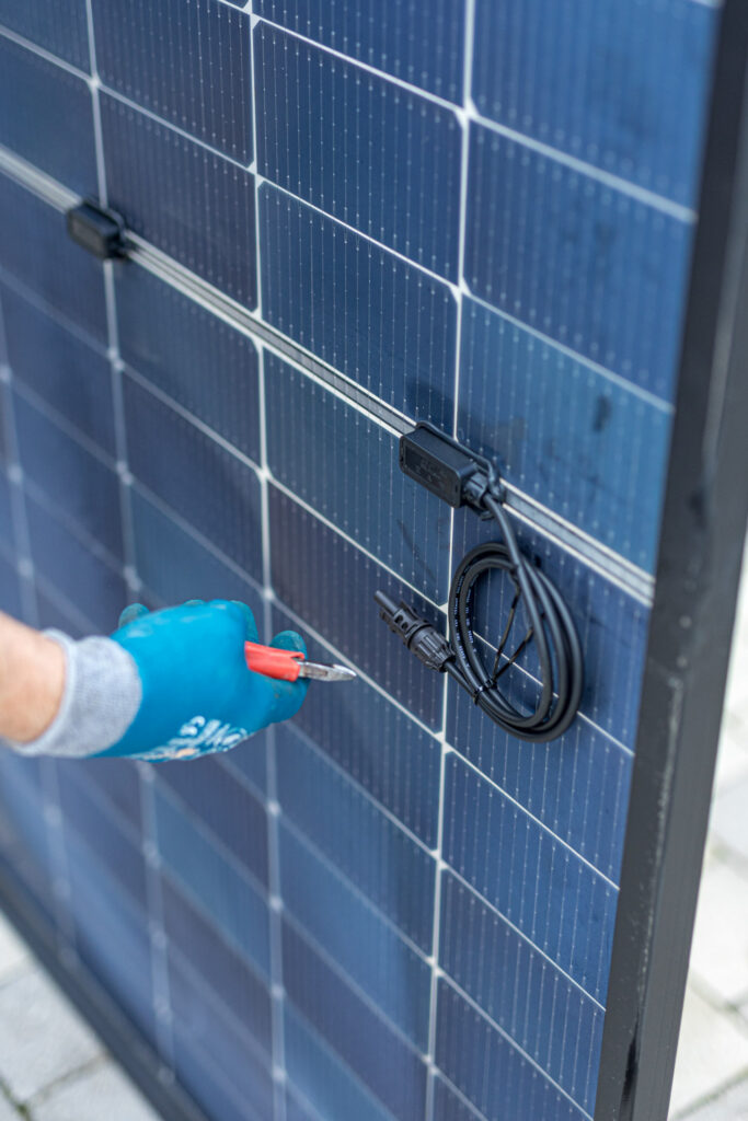 Zoom panneau photovoltaïque